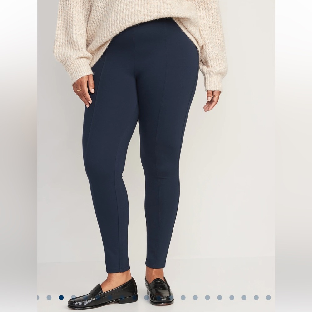 🆕 Old Navy Women’s Extra High Waisted Stevie Skinny Ankle Pull on Pants Navy L